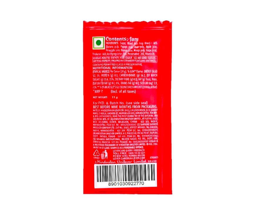 Kissan Mixed Fruit Jam, 11 g Pouch