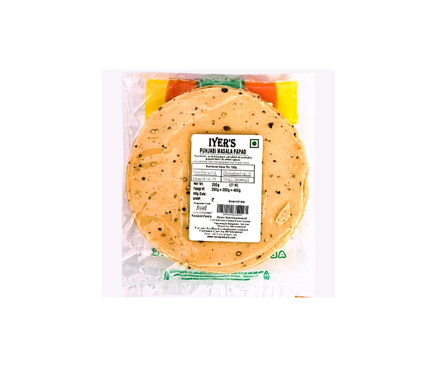 Iyer's Punjabi Masala Papad 200 g (Buy 1 Get 1 Free)