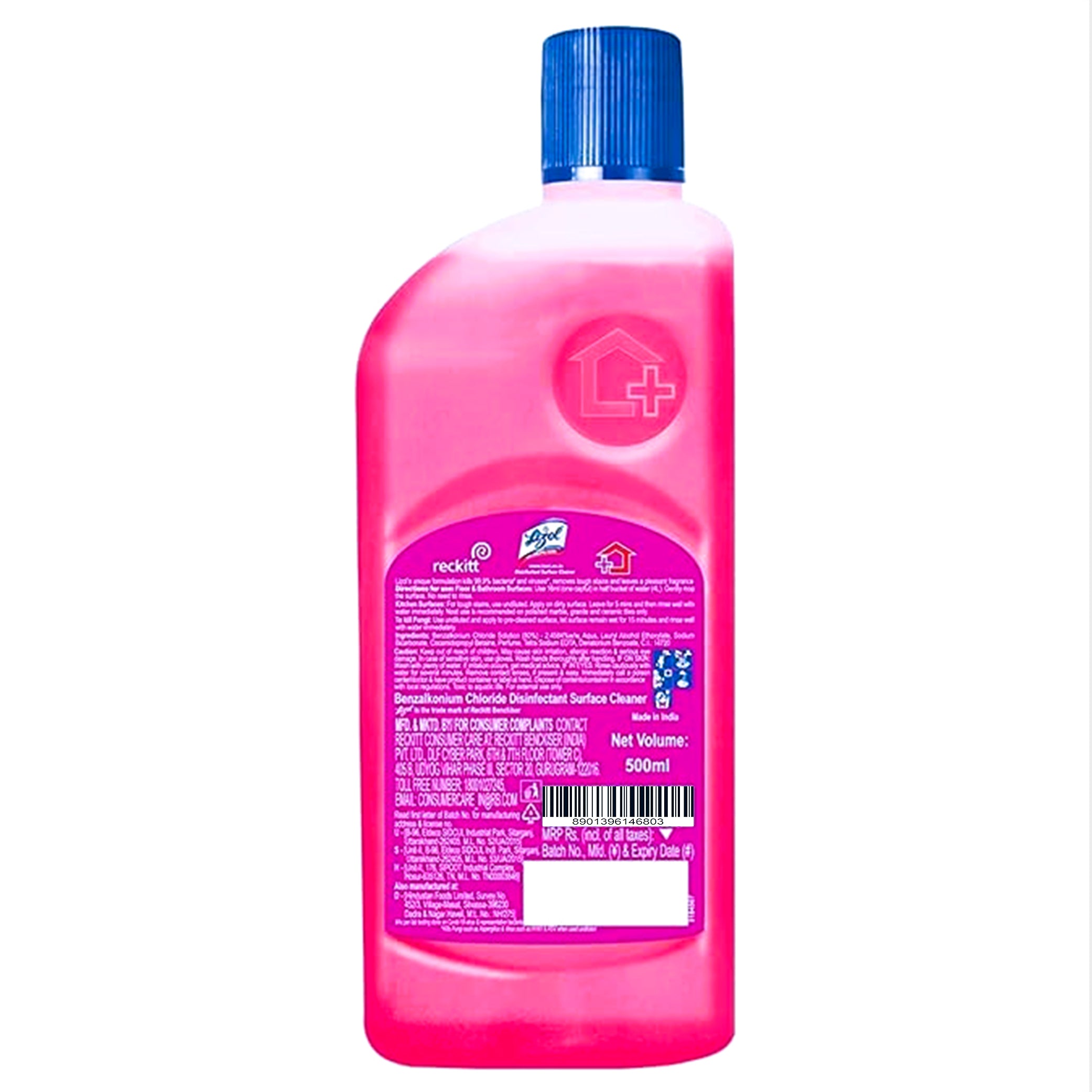 Lizol Disinfectant Surface & Floor Cleaner Liquid - Floral, 625 ml Bottle