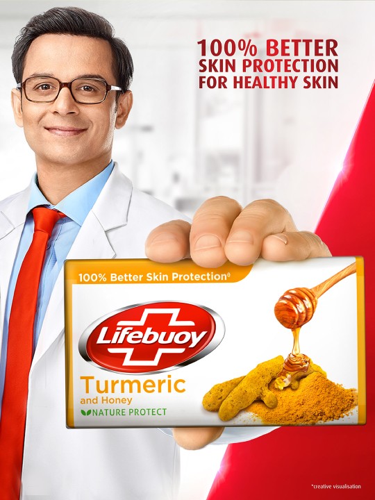 Lifebuoy Turmeric & Honey Soap, 100% Better Skin Protection, 100 g