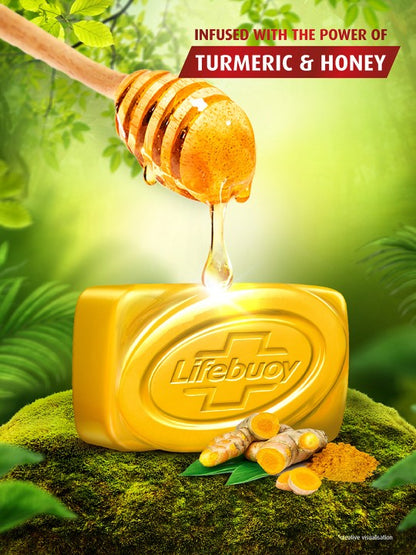 Lifebuoy Turmeric & Honey Soap, 100% Better Skin Protection, 100 g