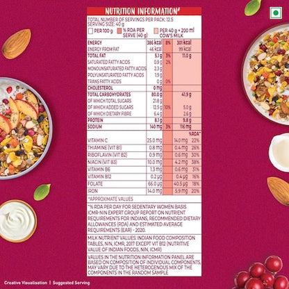 Kellogg's Muesli Fruit & Nut, 500 g Pouch