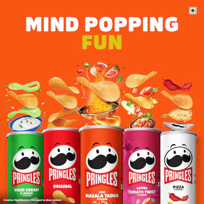 Pringles Desi Masala Tadka Potato Crisps, 102 g