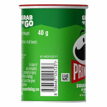 Pringles Sour Cream & Onion Flavour Potato Chips, 40 g