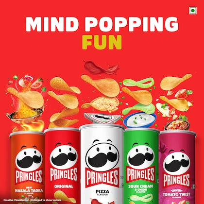 Pringles Pizza Potato Crisps, 102 g