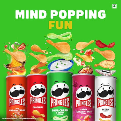 Pringles Potato Chips Sour Cream & Onion Flavour, 107 g