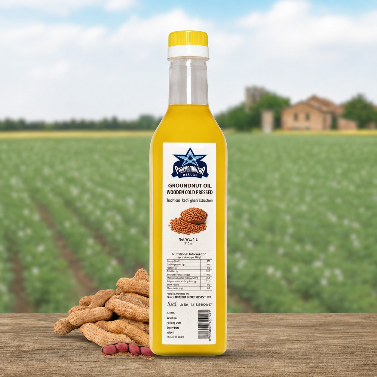 GROUNDNUT OIL  ಶೇಂಗಾ ಎಣ್ಣೆ COLD PRESSED, PANCHAMRUTHA DELUXE