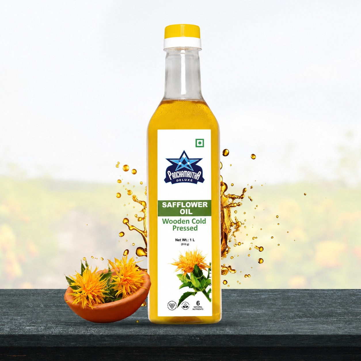 SAFFLOWER OIL ಕುಸುಬಿ ಎಣ್ಣೆ COLD PRESSED, PANCHAMRUTHA DELUXE