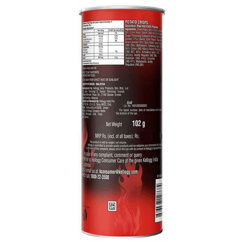 Pringles Scorchin' Red Hot Chilli Flavour Potato Crisps, 102 g