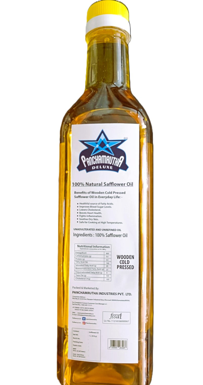 SAFFLOWER OIL ಕುಸುಬಿ ಎಣ್ಣೆ COLD PRESSED, PANCHAMRUTHA DELUXE