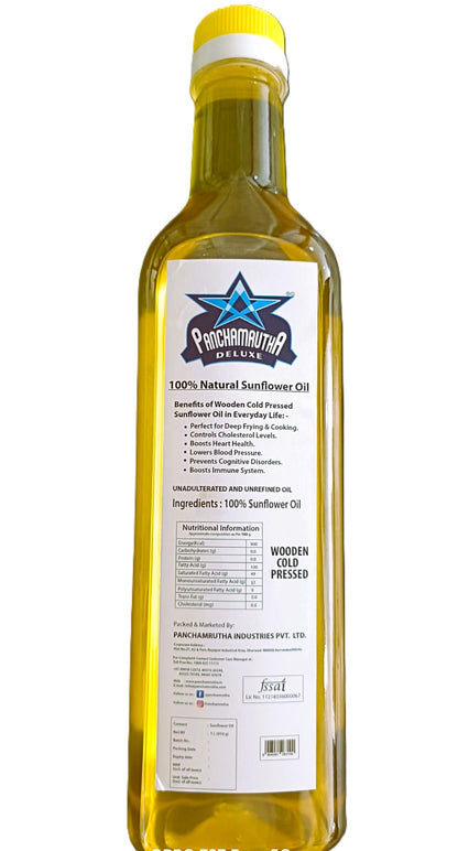 SUNFLOWER OIL ಸೂರ್ಯಪಾನ ಎಣ್ಣೆ COLD PRESSED,  PANCHAMRUTHA DELUXE