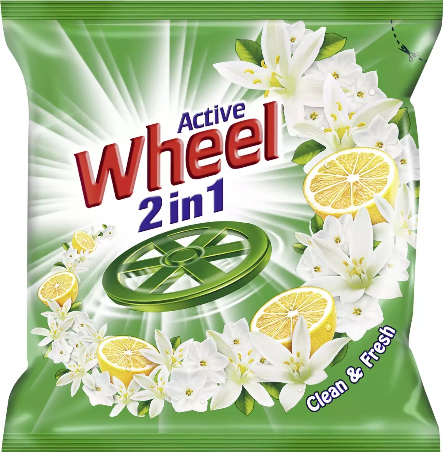 Wheel 2 in 1 Clean & Fresh Detergent Powder 500 g