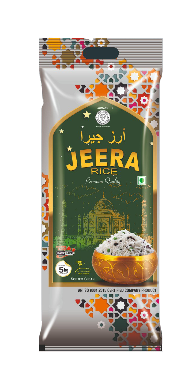 STEAM JEERA RICE ಸ್ಟೀಮ್ ಜೀರಾ ರೈಸ್ , TAJMAHAL +F(FORTIFIED WITH 9 ADDED VITAMINS & MINERALS)