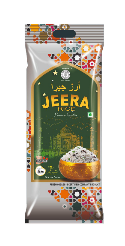 STEAM JEERA RICE ಸ್ಟೀಮ್ ಜೀರಾ ರೈಸ್ , TAJMAHAL +F(FORTIFIED WITH 9 ADDED VITAMINS & MINERALS)